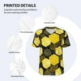 thumbnail image 5 of Fotbe Geometric Pattern with Bee Baseball Jersey Shirt for Men and Women, Casual Short Sleeves Button Down T-Shirt-4X-Large, 5 of 9