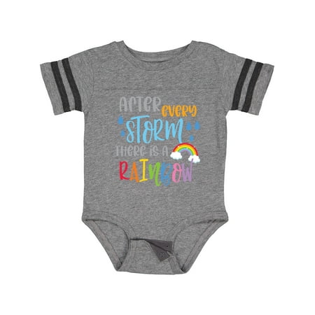 

Inktastic Baby After Every Storm There is a Rainbow Gift Baby Boy or Baby Girl Bodysuit