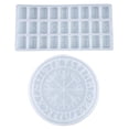 thumbnail image 1 of KEINXS 2Pcs/Set Runes Symbol Crystal Epoxy Resin Mold for Table Gaming Viking Treasure Circle Divination Board Silicone Mould, 1 of 7