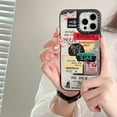 thumbnail image 4 of Rojo Blanco Venta Etiquetas Casetify Espejo Trasero Suave Parachoques Funda De Teléfono A Prueba De Golpes Para IPhone 11 12 13 Pro Max 14 Plus Cubierta, 4 of 4