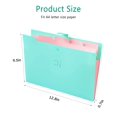thumbnail image 5 of 4 Packs Expanding File Folder, A4 Letter Size Accordion Folder Paper Organizer for School Home Office, 5 of 5