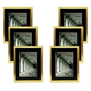 Studio 500 Clean Cut 8 X 10" Wall and Tabletop Gold Picture Frames, 6-Pack