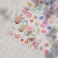 5D Pudding Jelly Dessert Fruit Cherry Pink Claw Print Bowknot Tie knot ...