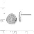 thumbnail image 4 of 14k White Gold Diamond Love Knot Earrings - 12mm Natural Diamonds, 4 of 5