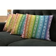 thumbnail image 2 of Ambesonne Colorful Throw Pillow Cover 4 Pack, Stripe Rainbow Pattern, 16", Multicolor, 2 of 6
