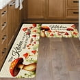 thumbnail image 2 of Mushroom Kitchen Rug Sets 2 Piece Farmhouse Kitchen Mats for Floor Non Slip Washable Thin Kitchen Area Rug Floor Mat Waterproof Hallway Laundry Room Runner Rug, 2 of 6