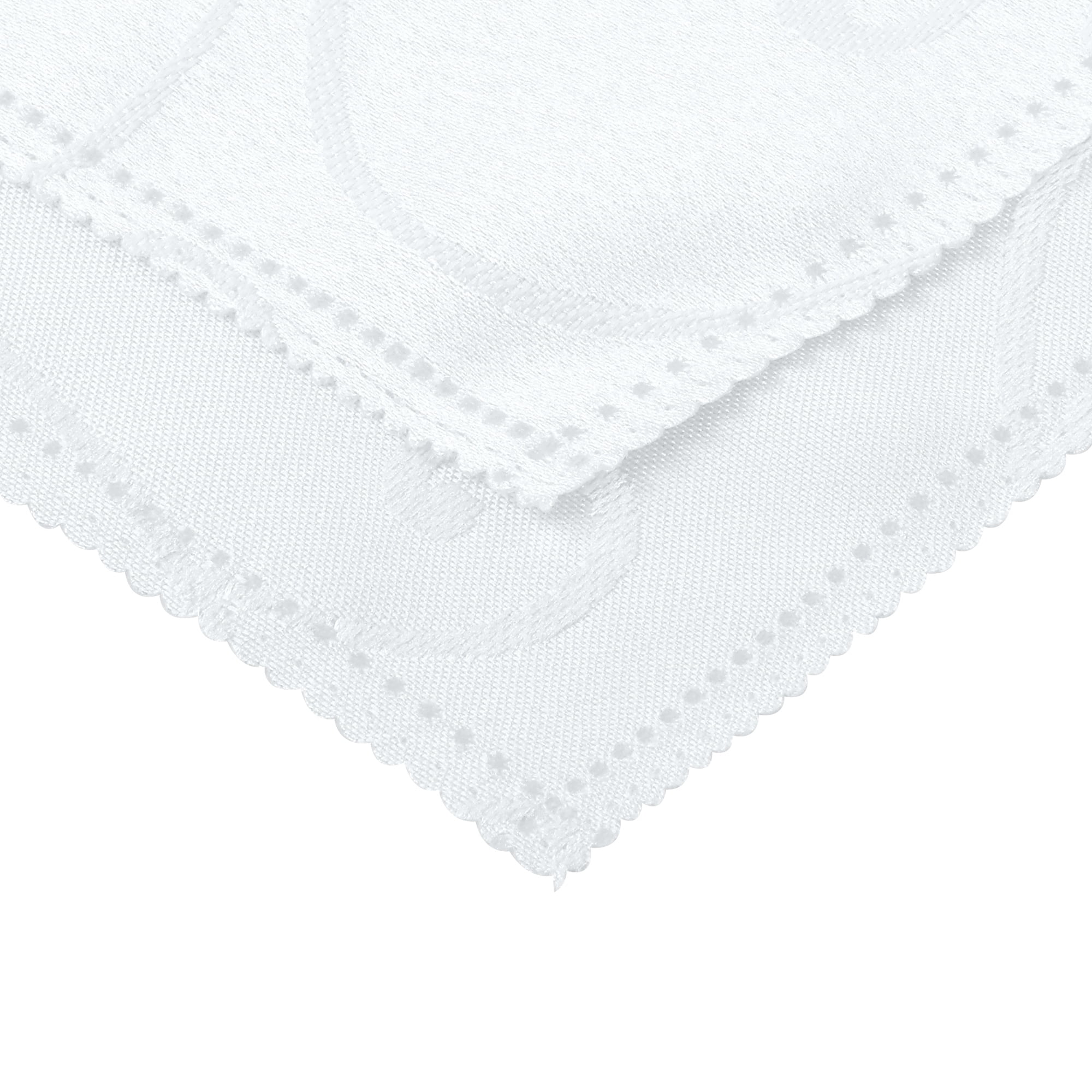 Unique Bargains 6 Pack Polyester Great Napkins for Cocktail Weddings Dinner Banquets White
