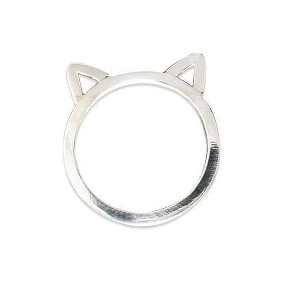 Heaven Crafts Sterling Silver Cat Ring Minimalist Design Unique Gift Item For Her