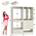 thumbnail image 5 of Homieasy Modular Closet System with 4 Drawers, 47.2" Closet Organizers with Cube Storage and Pant Rack, Ideal Closet Organizers and Storage Unit, 5 of 6