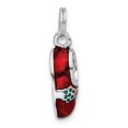 thumbnail image 2 of 925 Argent Sterling Bleu Rouge Collier de Chaussures Pendentif Charme, 2 of 8