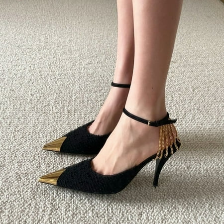 

ASG Women s Pumps Heels Dressy Pumps Wedding Shoes for Women Evening Formal Pumps Work Pumps Shoes Stiletto Pointed Closed Toe Pumps Black