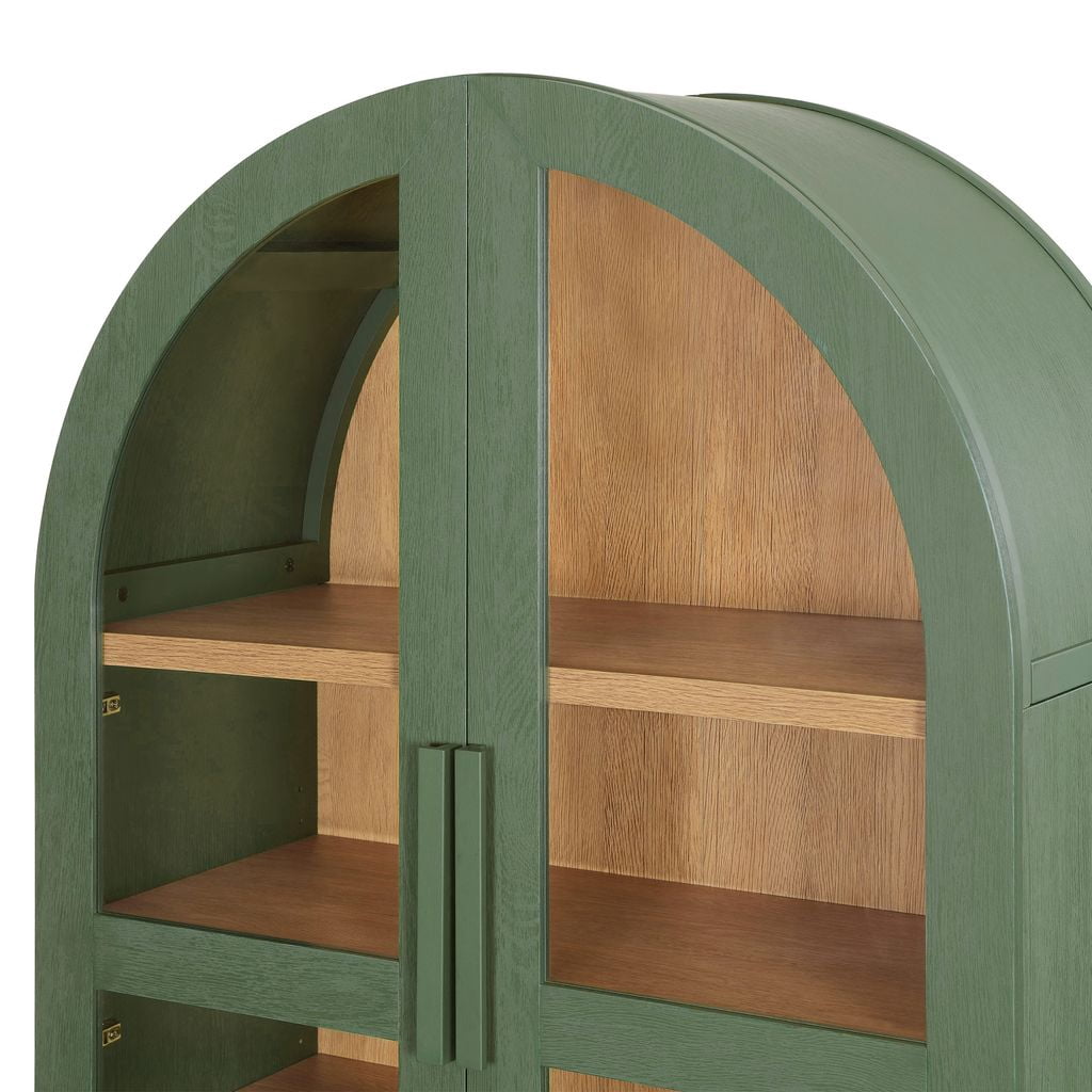 Better Homes & Gardens Juliet Arch Accent Cabinet, Deep Green Finish