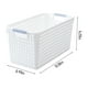 thumbnail image 3 of Cesto de ropa de plástico con asa | Cesto de ropa blanco para casa y dormitorio | Contenedor plegable para ropa, juguetes y artículos deportivos, 3 of 7
