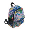 thumbnail image 2 of FORMRS School Backpack with Front Zippered Pocket 12" Student Travel Daypack, Floral Window, 2 of 6