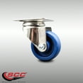 thumbnail image 2 of 3 Inch 316SS Solid Polyurethane Wheel Swivel Top Plate Caster Service Caster, 2 of 2