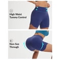 thumbnail image 6 of BALEAF Womens 5" Biker Shorts High Waisted Workout Spandex Short Tummy Control Gym Yoga Athletic with Pocket Navy Blue XL, 6 of 7