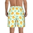 thumbnail image 3 of Bixox Men's Cute Baby Lion printing Casual Classic Fit Short Summer Beach Shorts, 3 of 6