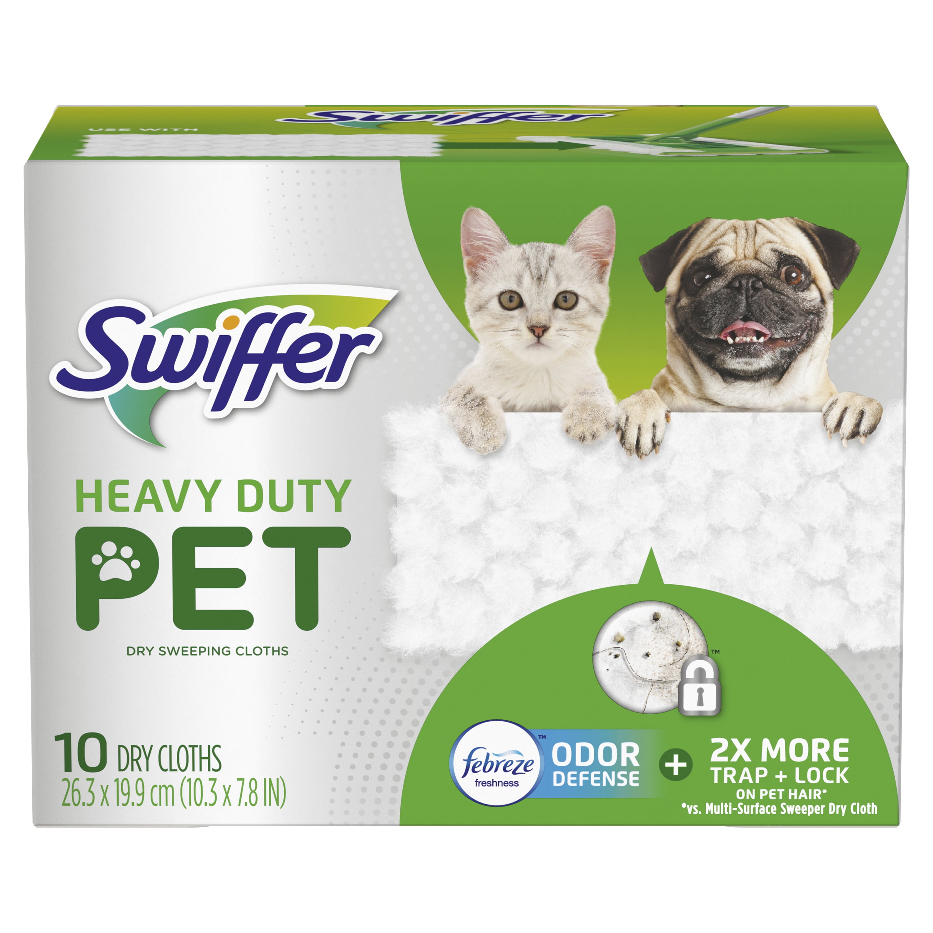 Swiffer Sweeper Heavy Duty Pet Dry Pad Refills, Febreze 