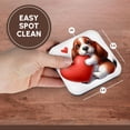 thumbnail image 7 of 3drose, Cute Beagle Dog with a Red Heart Illustration, Set of 8 Coasters - Soft, 7 of 7