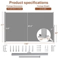 thumbnail image 3 of MEETWARM 119" x 71” Retractable Side Awning, Rust-proof Water & UV resistant, 3 of 8