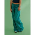 thumbnail image 5 of Michellecmm Women Baggy Pants Drawstring Wide Leg Striped Pants with Pockets Trousers Pinstripe Beach Going Out Pants, 5 of 7