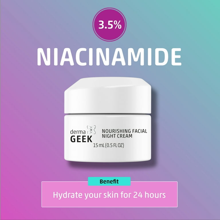 dermaGEEK Healthy Nourishing Facial Night Moisturizer Lotion, Mini