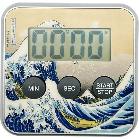 

Multi-Function Electronic Timer Classroom Learning Management Kitchen Magnetic Digital Timer (Hokusai The Great Wave)