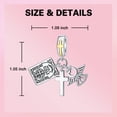 thumbnail image 3 of ARVALILS 925 Sterling Silver Bible Cross Angel Charm, Two-tone Religious Pendant for Bracelets & Necklaces, 3 of 7