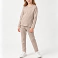 thumbnail image 5 of Acaics Boys And Girls Solid Long Sleeve Top And Pants Outfit Set Soft Cotton Casual Loungewear For Kids, 5 of 6