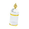 thumbnail image 2 of Tarro de almacenamiento, recipiente para almacenar alimentos, decoración moderna para el hogar, soporte para tenedor de frutas, café y té borde de oro claro, 2 of 9