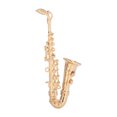 thumbnail image 1 of Mini saxofón modelo latón alta simulación exquisito instrumento musical ornamento con cuerda dorada, 1 of 8