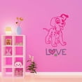 thumbnail image 3 of Love Cute Cartoon Puppy silhouette wall Design Wall Art Sticker Designs Vinyl Stickers For Home House Walls Rooms Windows Bedroom Decoration Size (26x26 inch), 3 of 3