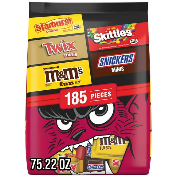 Mars Halloween Variety Pack Candy, Mini & Fun Size, 185 pcs.