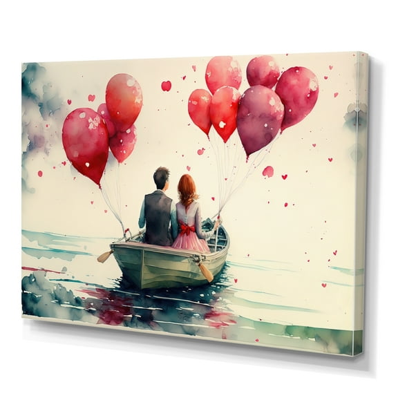 Designart Loving Couple Spending Time Outdoors I Canvas Wall Art