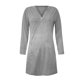 thumbnail image 5 of Vestido de manga larga casual de color sólido con bolsillo con botones y costuras con cuello en V para mujer Fridja nbo4394, 5 of 6