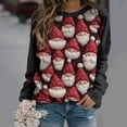 thumbnail image 1 of Birdeem Blouse de Noël Imprimée à Manches Longues pour Femmes Col Rond Tunique Décontractée, 1 of 1