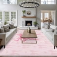 thumbnail image 3 of Rectangle Area Rugs 8 x 10 Ft, Pink Bow Non-Slip Residential Carpet, Cute Watercolor Girls Cartoon Luxury Indoor Crawling Mats Runner Rugs for Living Room/Dining Room/Bedroom, 3 of 8