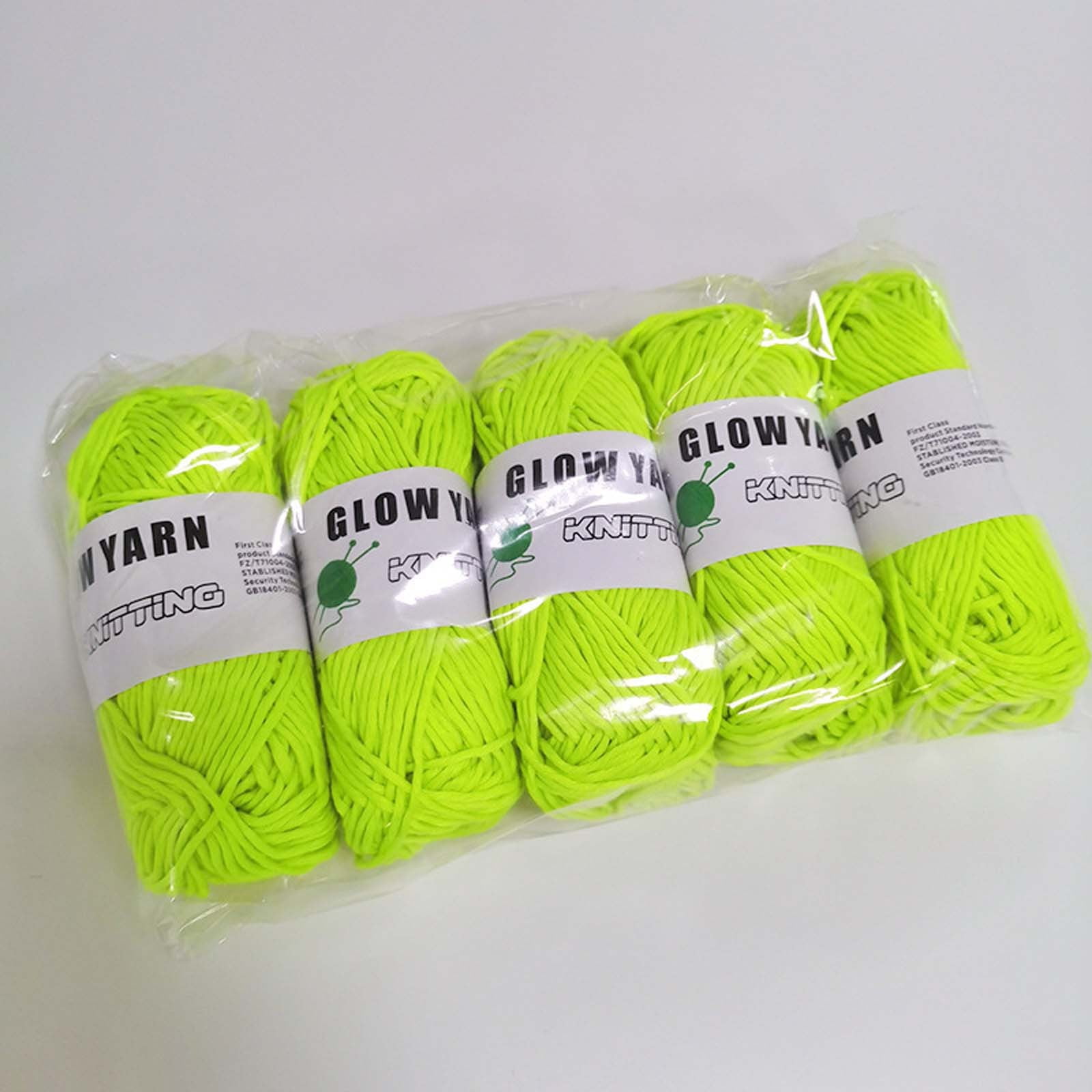 Aihimol DIY Glow in The Dark Yarn - 5 Rolls 173 FT Luminous Wool Yarn for Crocheting,Knitting,Crafts Sewing Beginners - Christmas Halloween Party Decor，Mom Girl Gifts