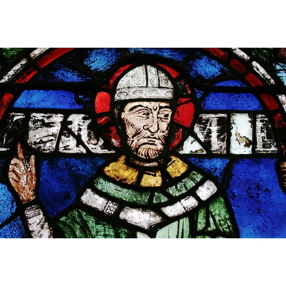 24x36 gallery poster, Image of Thomas Becket from a stained glass window