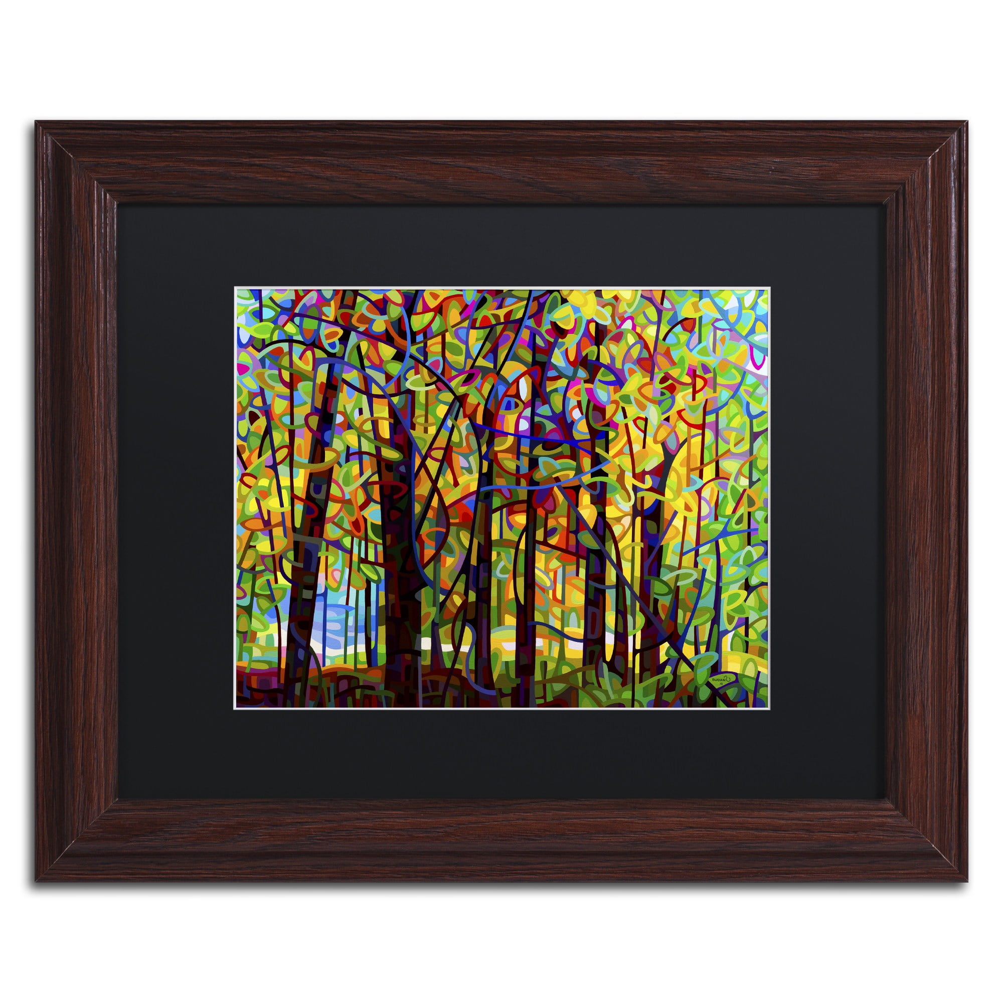 Mandy Budan 'Standing Room Only' Black Matted Framed Art
