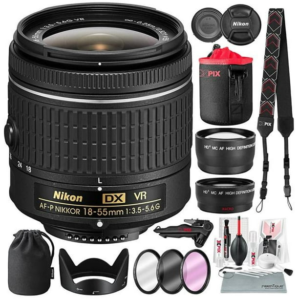 Nikon Nikon 059 D Kit1796 Nfba Af P Dx Nikkor 18 55 Mm F 3 5 5 6g Vr Lens For Dslr Camera With Stable Tripod Walmart Com Walmart Com