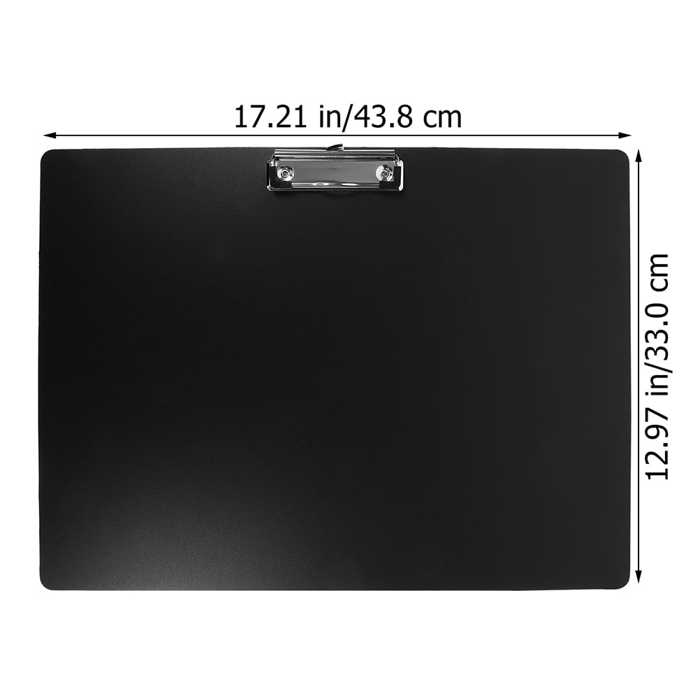 FOMIYES 3-Pack Portable Black A3 Clipboards with Writing and Secure Clip for Office, School, and Home Use