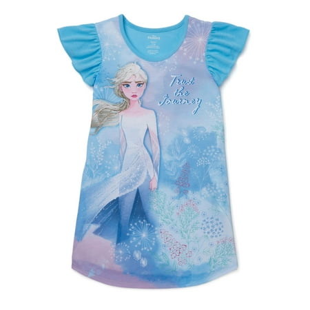 Frozen 2 Girls Exclusive Short Sleeve Pajama Nightgown, Sizes 4-14