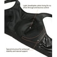 thumbnail image 4 of Exerin Women's Wireless Full Coverage High Impact Plus Size Supportive Sports Bra(38B,Black), 4 of 7