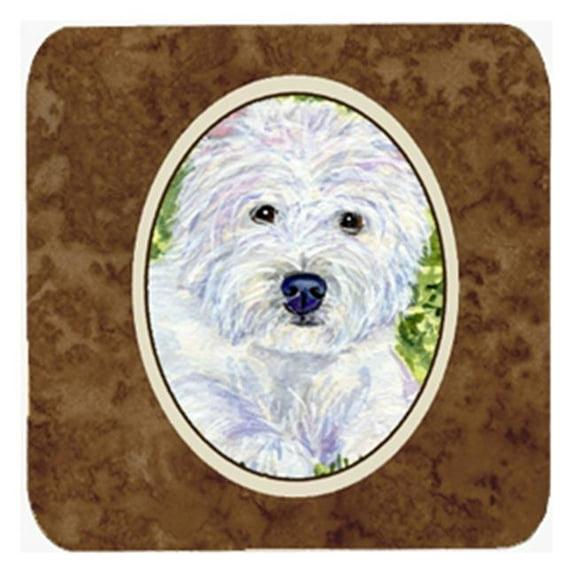 Westie Foam Coasters, Set - 4