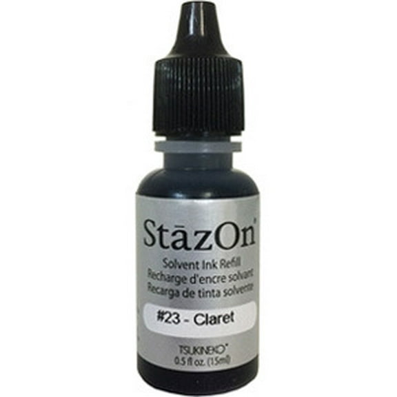 Tsukineko StazOn Midi Ink Refill .5oz - Claret