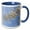 Blue/White, variant on 3drose, Usa, Washington, Seabeck. Cherry Blossoms Against Blue Sky., 11oz Two-tone Red Mug