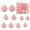 New--Pink, variant on 46 Pcs Velvet Christmas Balls Flocked Christmas Tree Ornaments Plastic Balls Xmas Decorative Hanging Ornaments Christmas Tree Decoration Xmas Home Decor