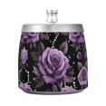 thumbnail image 7 of Yayeee Ashtray with Lid for Cigarette Smokeless Stainless Steel Home Ash Holder, Black Roses, 7 of 7