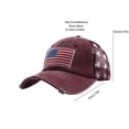 thumbnail image 3 of American Flag Vintage Embroidered Baseball Cap, Distressed Washed Finish, Unisex Summer Hat for Patriotic Gatherings, Casual Wear, 4th of July Parties, Memorial Day Outings, 3 of 6